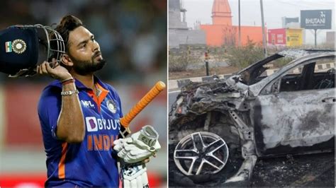 rishabh pant's car crashes